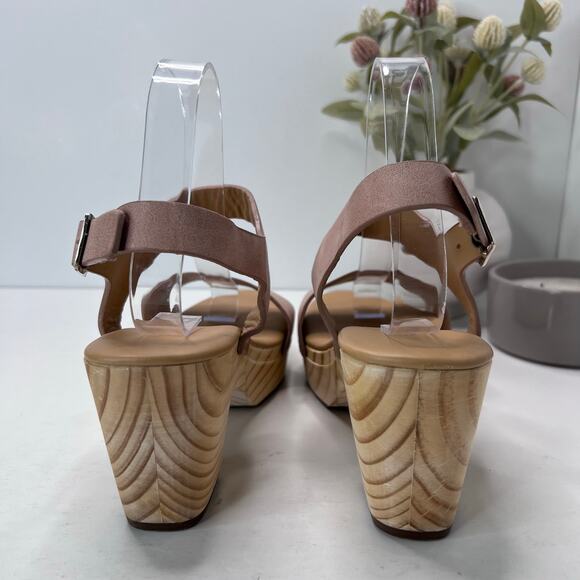 Nisolo All Day Open Toe Clog Platform Chunky Wood Heel Pink Women's 6.5 NWOB - Picture 5 of 11